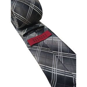 Bergamo New York Tie, Grey Plaid, 3" Wide